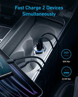 Anker 323 Car Charger (52.5 W) - rear view | Silarius