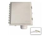 AccelTex ATS-00277 14x12x6 Polycarbonate Enclosure, Solid Door, Latch Lock, Cord Grip, Universal Back Plate, Integrated Antenna 464NP