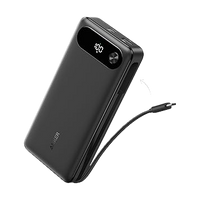 Anker Power Bank (20K, 87W, Built-In USB-C Cable) - front view | Silarius
