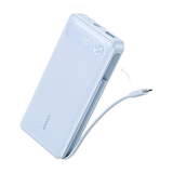 Anker Power Bank (20K, 87W, Built-In USB-C Cable) - detail view | Silarius