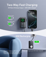 Anker MagGo Power Bank (10K, 35W, For Apple Watch) - rear view | Silarius