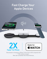 Anker MagGo Wireless Charging Station (3-in-1, Foldable Pad) - detail view | Silarius