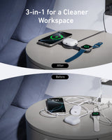 Anker MagGo Wireless Charging Station (3-in-1, Foldable Pad) - detail view | Silarius