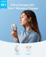 Anker MagGo Wireless Charging Station (3-in-1, Foldable Pad) - detail view | Silarius