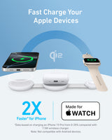 Anker MagGo Wireless Charging Station (3-in-1, Foldable Pad) - detail view | Silarius