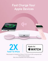 Anker MagGo Wireless Charging Station (3-in-1, Foldable Pad) - detail view | Silarius