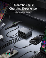 Anker Prime Charger (200W, 6 Ports, GaN) - detail view | Silarius