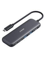 Anker 332 USB-C Hub (5-in-1) - front view | Silarius