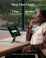 Anker 551 USB-C Hub (8-in-1, Tablet Stand) - detail view | Silarius