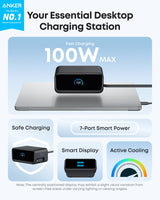 Anker Nano Charging Station (7-in-1, 100W) - side view | Silarius
