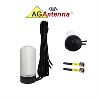 AG Antenna AG17M-16-SM AG17M Omni MIMO 2 x 4G CBRS 5G NR Antenna w/Magnetic Mount - Includes 2 x 16ft Coax Cable - SMA M