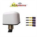 AG Antenna AG44F-BW-4C AG44 Low Profile Series Mobility 4-LEAD Multi-mimo 4 x Cellular 3G 4G 5G Cbrs - Bolt Mount Antenna W/15FT Coax Cables Fk - White