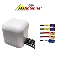 AG Antenna AG45F-MW-2CG2W AG45 Low Profile Series Mobility 5-LEAD Mimo 2 x Cellular 3G 4G 5G Cbrs / Gps Gnss / Mimo 2 x