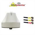 AG Antenna AG63-BW-2CW AG63 Enterprise Series Mobility 3-Lead MIMO 2 x Cellular 3G 4G 5G CBRS / WiFi Dual Band - Bolt Mount Antenna w/15ft Coax Cables - White