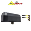 AG Antenna AG93-BB-2CG AG93 Low Profile Series Mobility 3-Lead MIMO 2 x Cellular 3G 4G 5G CBRS / GPS GNSS - Bolt Mount Antenna w/15ft Coax Cables - Black