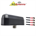 AG Antenna AG94-BB-4W AG94 Low Profile Series Mobility 4-Lead Multi-MIMO 4 x WiFi Dual Band - Bolt Mount Antenna w/15ft Coax Cables - Black