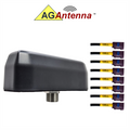 AG Antenna AG98F-BB-8C AG98 Low Profile Series Mobility 8-Lead Multi-MIMO 4 x Cellular 3G 4G 5G CBRS - Bolt Mount Antenna w/15ft Coax Cables FK - Black