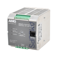 AMG Systems AMGUPS-I48-P240 Industrial UPS with Integrated 5A Battery Charger, Supports Lead Acid, Gel and Lithium Batteries, DIN-Rail Mounting, Multiple Fault Relay Outputs, 48VDC, 240W (5A)