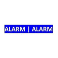 SigCom 880-0046-B Label for SPECTRUM Pull Stations "ALARM ALARM", White Text, Blue Label