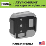 HIDEit ATV4K | 1st + 2nd Gen Apple TV 4K Wall Mount - detail view | Silarius