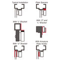 Seco-Larm E-941SA-1K2PQ Single-Door Electromagnetic Lock with Bond Sensor & LED