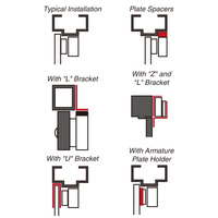 Seco-Larm E-941SA-1K2PQ Single-Door Electromagnetic Lock with Bond Sensor & LED