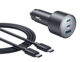 Anker Nano Car Charger (167.5W, 3 Ports) - front view | Silarius