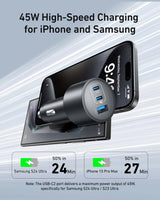 Anker Nano Car Charger (167.5W, 3 Ports) - detail view | Silarius