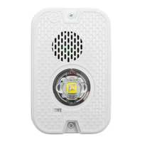 System Sensor P2GWKLED-P L-Series Outdoor Compact Wall-Mounted Horn Strobe, Plain, White