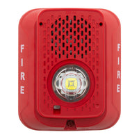 System Sensor P2RLED-LF Wall Mount Low-Frequency Sounder Strobe, Red