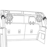 Bronco 6th Gen Roll Bar Audio Bundle – 8" Marine Tower Speakers with RGB LED Lights and OEM Roll Bar Mounting Clamps