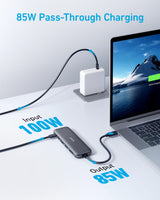 Anker 332 USB-C Hub (5-in-1) - rear view | Silarius