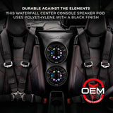 Can-Am Maverick X3 (2017-Up) Waterfall Center Console Speaker Pod Loaded with NXL-IQ 6.5" 2-Way Coaxial Marine Speakers and Digital LED Lights