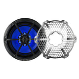 NXL 8' 2-Way Coaxial Marine Speaker With LED RGB Lights 125 Watts Rms 4-Ohm - Black Carbon Fiber - detail view | Silarius