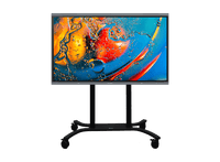 Clear Touch CTI-STAND-FIXM-F1 Fixed Mobile Stand - Curve-Shaped Open Base, Manual Hgt Adj, No Wall Mount