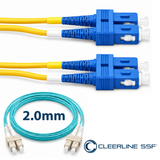 Cleerline CTG-S4E-02SUSU-15m SSF™ OM4 SC/UPC-SC/UPC Patch Cord 2.0mm 15m
