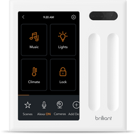 Brilliant BCP120US-WH2 Smart Home Control 2-Switch Panel, 2nd Gen, White