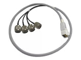 AccelTex ATS-00015 100 Series 4 Port DART to N-Style Plug 10 in Cable Assembly