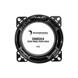 Diamond Audio DMDX4 4" DMDX Series 2-Way Concentric Coaxial Speakers (Pair)