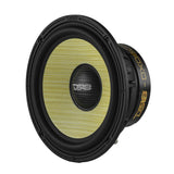 DXQ 6.5' 2-Way Component Speaker Set with Yellow Straw + Composite Foam Cone | 150W RMS 4-Ohm - detail view | Silarius