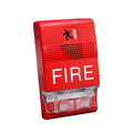 Edwards Signaling EG1RF-P Genesis Horn, Temporal, Marked in.Fire in, 24VDC, Red