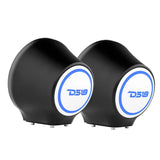 6.5' Universal Flat Mount Kick Panel Speaker Pod - Jet Skis, Jeeps, Motorcycles - RGB LED Lights - detail view | Silarius