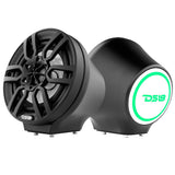 6.5' Universal Flat Mount Kick Panel Speaker Pod - Jet Skis, Jeeps, Motorcycles - RGB LED Lights - detail view | Silarius
