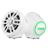 6.5' Universal Flat Mount Kick Panel Speaker Pod - Jet Skis, Jeeps, Motorcycles - RGB LED Lights - rear view | Silarius