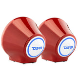 8” Universal Flat Mount Kick Panel Speaker Pod - Jet Skis, Jeeps, Motorcycles - RGB LED Lights - detail view | Silarius