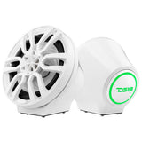 8” Universal Flat Mount Kick Panel Speaker Pod - Jet Skis, Jeeps, Motorcycles - RGB LED Lights - rear view | Silarius
