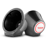 8” Universal Flat Mount Kick Panel Speaker Pod - Jet Skis, Jeeps, Motorcycles - RGB LED Lights - detail view | Silarius