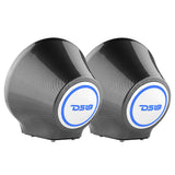8” Universal Flat Mount Kick Panel Speaker Pod - Jet Skis, Jeeps, Motorcycles - RGB LED Lights - detail view | Silarius