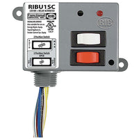 Functional Devices RIBU1SC Enclosed Pilot Relay 10A SPDT Override with 10-30V AC/DC/120V AC Coil
