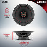 GEN-X 6.5' 2-Way Coaxial Speakers 50 Watts Rms 4-Ohm - detail view | Silarius